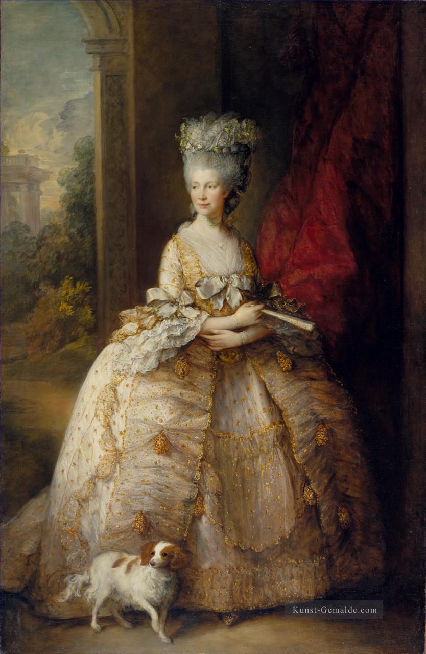 Queen Charlotte Porträt Thomas Gains Ölgemälde